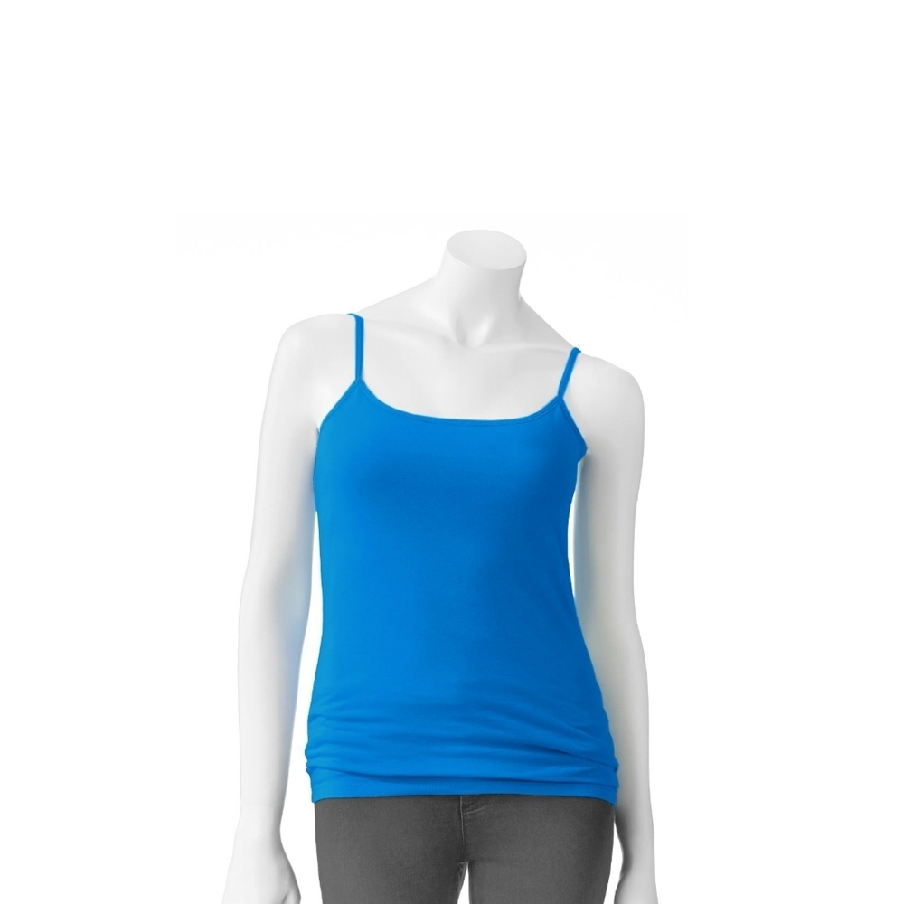 SO Satin Trim Blue Camisole Top